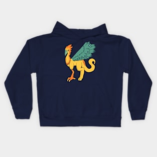 Peacock Dragon :: Dragons and Dinosaurs Kids Hoodie